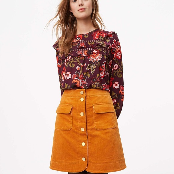LOFT Skirts | Loft Corduroy Skirt 
